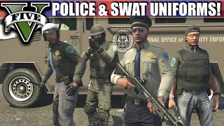 GTA V  New Law Enforcement Uniforms Custom SWAT amp Police Outfits  Diamond Casino Heist Update [upl. by Ferguson]