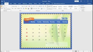 Microsoft Word Tutorials How to Make a Calendar Design with Pictures in Word [upl. by Yreffeg]