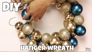 DIY Holiday Hanger Wreath [upl. by Kurt]