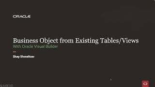 Leverage Existing Tables and Views in Oracle Visual Builder [upl. by Millar]
