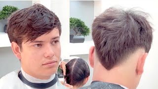 Corte de pelo mohicano texturizado a tijera y maquina tutorial tijeras cortes hombre moderno [upl. by Erinn]