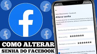 COMO ALTERAR A SENHA DO FACEBOOK [upl. by Anelac]