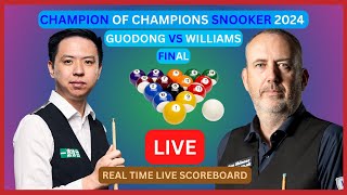 2024 Champion of Champions Snooker LIVE Score UPDATE Final Match Guodong vs Williams Nov 17 2024 [upl. by Enellek]