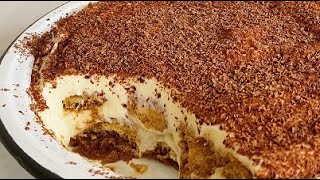 Tiramisu versión argento en simples pasos ¡SIN HUEVO [upl. by Elaina462]