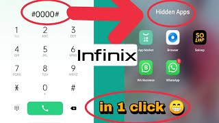 How to hide apps in infinix  Infinix ke phone me app hide kaise kare  Infinix dialer hide code [upl. by Danette]