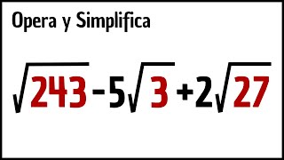 SUMAS y RESTAS de RAÍCES  Operaciones con Radicales  Ejercicio 1 [upl. by Arick791]