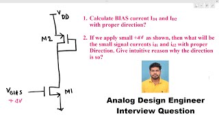 Analog Circuit Design Engineer interviewFind small signal currents with proper directions and WHY [upl. by Haroppiz742]