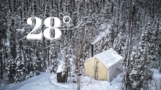 CRAZY COLD FROZEN TENT IN SNOWY FOREST [upl. by Adnirak]