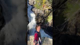 Waterfall near Gallatin national forest [upl. by Nosnev]