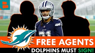 3 NFL Free Agents The Miami Dolphins MUST Sign According To Bleacher Report Dolphins Rumors [upl. by Annavoeg]