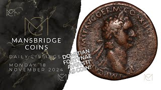 Domitian FORTVNAE AVGVSTI As Coin  Daily Listings  Monday 18 November  Mansbridge Coins [upl. by Sethi692]