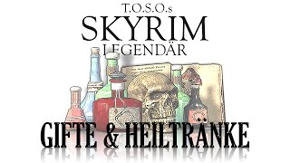 Skyrim Gifte Heiltränke Zaubertränke mit mind 2 Effekten Wirkungen Legendär Alchemie [upl. by Irmo]