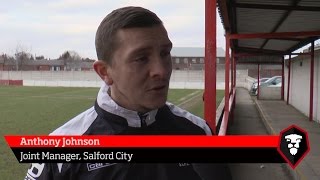 Ossett Town 03 Salford City  Anthony Johnson postmatch interview [upl. by Darrey]