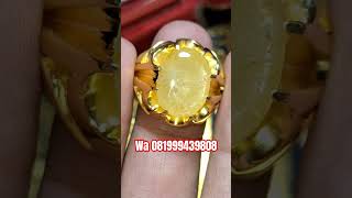 Natural yellow sapphire srilanka jumbo  mirah cempaka ceylon  gemstone  batu permata  jewelry [upl. by Jeff]