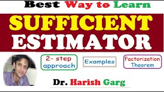 Sufficient Estimator  Factorization Theorem 2 steps Rule to find the Sufficient estimator [upl. by Adieren]