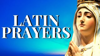 LATIN PRAYERS  Catholic Prayers in Latin [upl. by Cirek]