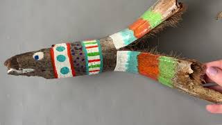 Nature Craft Gifts Painted Palm Fronds [upl. by Ynaffital]