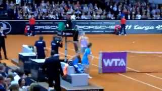 Maria Sharapova vs Ana Ivanovic championship point  Porsche Tennis Grand Prix Stuttgart 2014 [upl. by Crawley725]