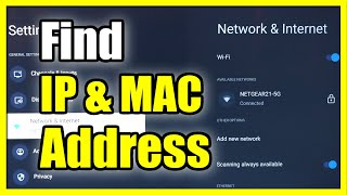 How to Find IP Address and MAC Address on Sony TV Google TV Fast Method [upl. by Adamok]