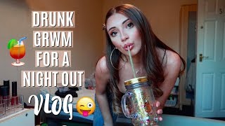 TIPSY GET READY WITH ME  NIGHT OUT VLOG tea was spilled [upl. by Amlev]