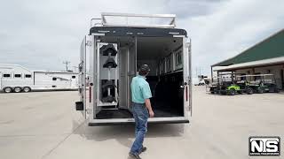 2022 Bison 4 Horse Gooseneck Trailer With 11 Living Quarters [upl. by Orelia478]