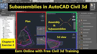 How to Create Subassemblies in AutoCAD Civil 3d  Civil 3D Subassembly Composer  Civil 3d Training [upl. by Briant]