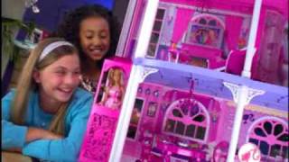 2009 º Barbie Pink 3 Story Dream Townhouse and features commercial doll [upl. by Elton552]