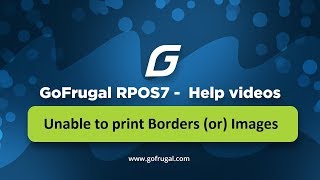 GoFrugal RPOS7  Borders not printing  Print design troubleshooting  English [upl. by Alram935]