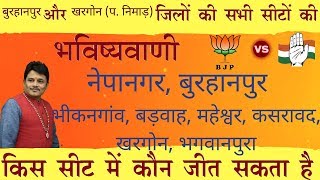 Nepanagar Burhanpur Bhikangaon Badwah Maheshwar Kasrawad Khargone Bhagwanpura Seat Astro Poll [upl. by Htebharas]