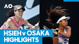 SuWei Hsieh vs Naomi Osaka Match Highlights QF  Australian Open 2021 [upl. by Wan]