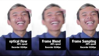 Comparison Optical Flow vs Frame Blend Vs Frame Sampling  New Feature in Adobe Premiere Pro [upl. by Rustin]