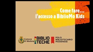 Come fare laccesso a BiblioMo Kids [upl. by Pauwles]