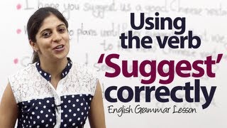 How to use the verb Suggest correctly English Grammar Lesson  ESL [upl. by Ornas]