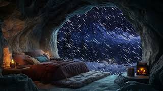 Relax In A Cozy Winter Cave 😴  Winter Ambience  No Ads during Video  3 hours [upl. by Ahsimat]