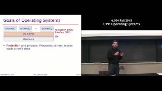 MIT 6004 L19 Operating Systems [upl. by Nelav680]