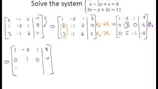 Solve 3x3 system with Gaussian Elimination [upl. by Blakelee]