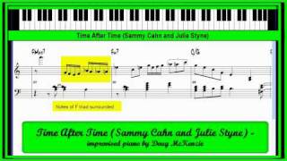 Time After Time  jazz piano lesson [upl. by Haliak]