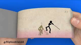 Epic Stickman Flip Book Fight  Spear Duel Animation [upl. by Samson]