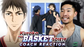 Coach Reacts to Kuroko No Basket  Ep 19  Kiyoshis First Appearance [upl. by Aizirtap413]