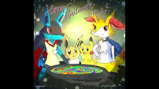 Happy Halloween Drawing a Pokemon Fanart for Halloween 2024 Eevee Lucario Braixen Pikachu [upl. by Swamy]