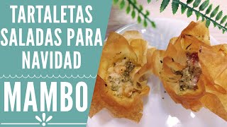 Tartaletas saladas para Navidad  APERITIVOS PARA NAVIDAD  RECETAS MAMBO CECOTEC [upl. by Atteroc]