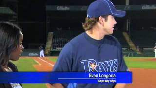 Evan Longorias stops 95mph ball from smashing reporter in the face [upl. by Dido]