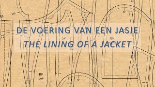 De voeringpatronen voor een jasje tekenen  Drafting the lining patterns of a jacket [upl. by Schertz]