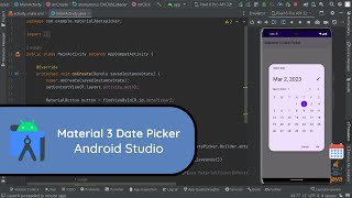 How to create Material 3 Date Picker in Android Studio using java [upl. by Aenat]