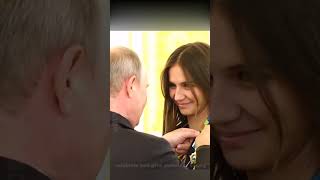 Beautiful Girl Rceiving Medals In Kremlin From President Vladimir Putin russia putin shorts [upl. by Eladal]