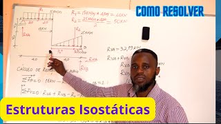 COMO CALCULAR  VIGAS COM CARGAS DISTRIBUIDAS [upl. by Giordano]