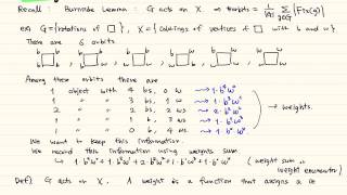 Introduction to Combinatorics Lecture 16 Weighted version of Burnside lemma [upl. by Indihar]