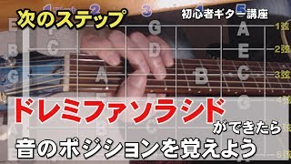 ギター初心者講座 ドレミファソラシドができたら次は音のポジションを覚えよう！ ジェイ☆チャンネル [upl. by Leal]