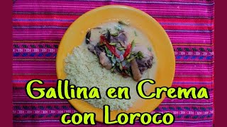 Gallina en Crema con Loroco platillo delicioso del oriente de Guatemala [upl. by Nayra]