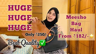 HUGE MEESHO BAG HAUL  Affordable  Must Watch Haul from ₹185 ✅  Fathima Nazeem viral trending [upl. by Andrien]